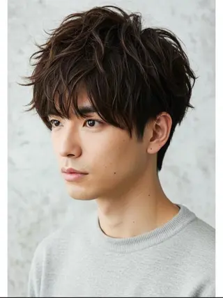 カラー メンズ yoshino /ナチュラル縮毛のヘアスタイル