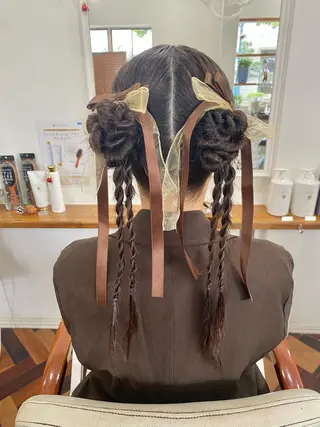 ロング ヘアアレンジ Kazaoka Saraのヘアスタイル