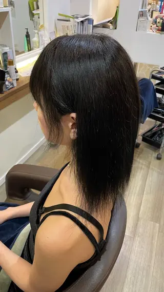 ミディアム 🎀ハイトーン/ 艶カラー/夕月🎀のヘアスタイル