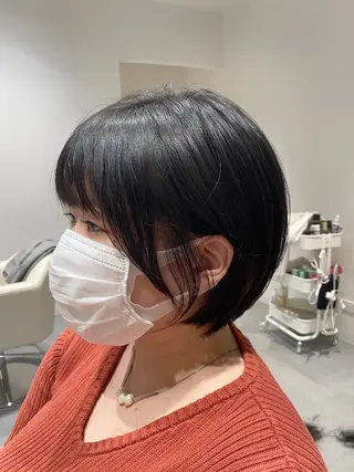 ショート カラー パーマ 小野寺瑞希 /最小顔カットのヘアスタイル