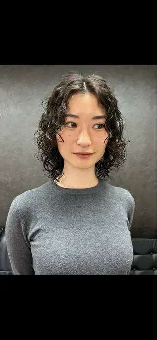 ミディアム パーマ nono/パーマ /顔まわりカット🐈のヘアスタイル