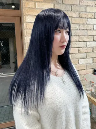 ロング カラー Loom by Sea 新宿所属・🖤レイヤー/艶髪/ 顔周りKaede🖤のヘアスタイル