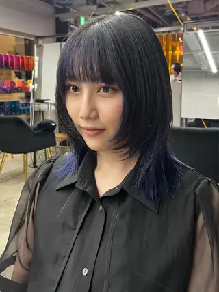 ミディアム col sapporo所属・ui/透明感カラー /顔まわり🩷のヘアスタイル
