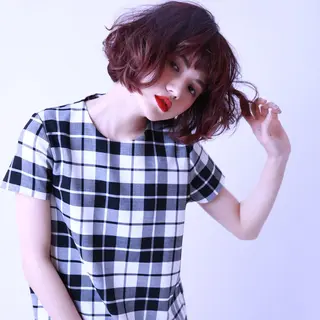 ショート カラー パーマ 髪質改善美容師 中村　一のヘアスタイル