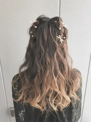 セミロング ヘアアレンジ 佐藤 ナルトのヘアスタイル