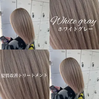 セミロング 大人上品🤍明るめ ベージュ🤍REOのヘアスタイル