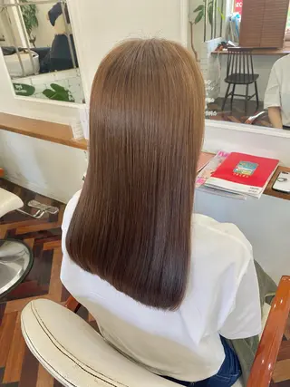 ミディアム カラー Kazaoka Saraのヘアスタイル