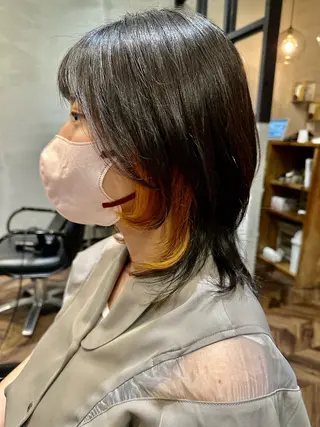 ミディアム レイヤー/ウルフ/ /奈良/ RIHOのヘアスタイル