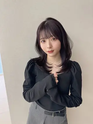 ミディアム カラー COA GINZA 空也/前髪/顔まわりのヘアスタイル