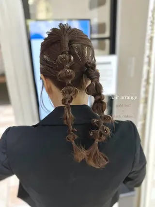 ロング カラー パーマ ヘアアレンジ キッズ CHIHIRO🤍 色っぽ韓国ヘアのヘアスタイル