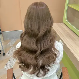 ロング カラー ブリーチなしベージュ /ヘアセット/ミユのヘアスタイル