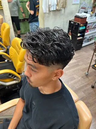 ショート パーマ 新宿メンズカット✂︎ 能戸蒼生💈のヘアスタイル