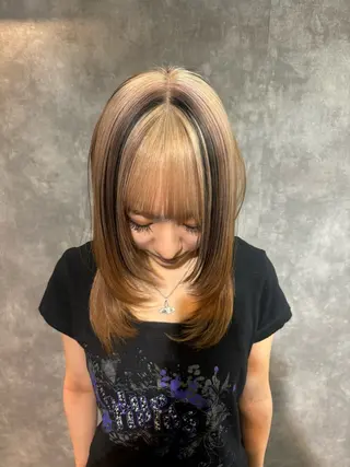 ロング ミリ/原宿/ハイ トーンカラー💫のヘアスタイル