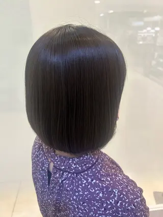 ショート カラー 艶質改善/縮毛矯正 ササキナツミのヘアスタイル