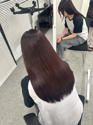 ロング カラー mina/暖色カラー 🥀韓国風カット🥀のヘアスタイル