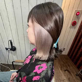 ショート カラー ヘアアレンジ MiU所属・韓国×髪質改善×美髪 縮毛矯正×レイヤーのヘアスタイル