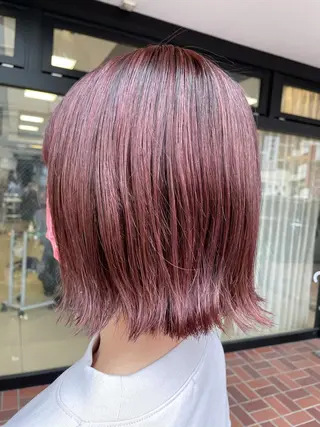 ミディアム カラー ボブ/インナーカラー /眉毛/Miyuのヘアスタイル