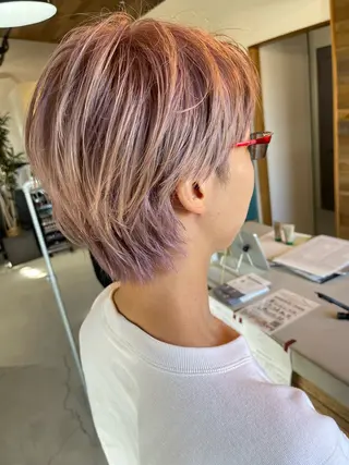 ショート カラー メンズ Haruna ✂︎のヘアスタイル