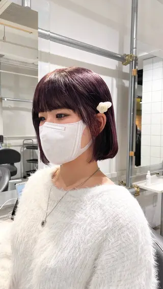 ミディアム 盛れる暖色🎀ガーリ ーヘア🎀きっかのヘアスタイル