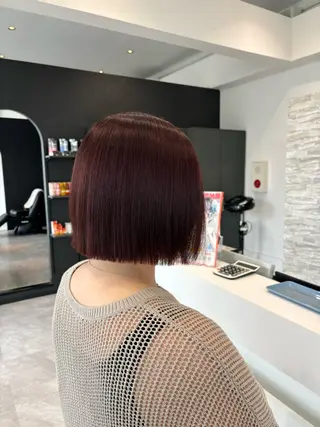ミディアム JILL    hair所属・maki💖 ボブ/縮毛矯正のヘアスタイル