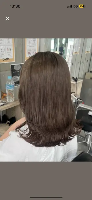 セミロング カラー 暖色/まろベージュ/ シカタユウカのヘアスタイル