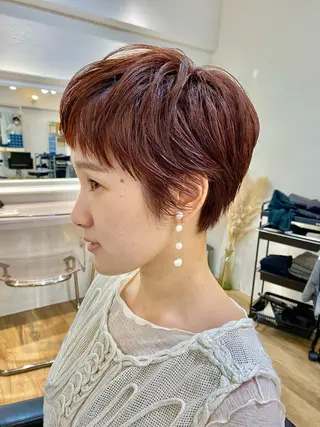 ショート カラー lab.by ioe中崎店所属・中北篤志 ショートボブのヘアスタイル