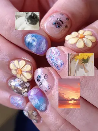 ネイル 3dパーツ/流行り 👧shushu❤️のネイルデザイン