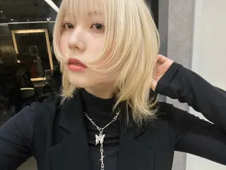 ミディアム カラー パーマ ヘアアレンジ 🇰🇷韓国ヘア/ レイヤー/まさ❣️のヘアスタイル