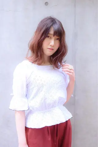 ミディアム カラー 髪質改善/縮毛矯正 /青山 早希🐾のヘアスタイル