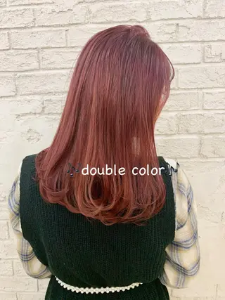 ロング カラー ハイライトカラー& ダブルカラー 田口のヘアスタイル