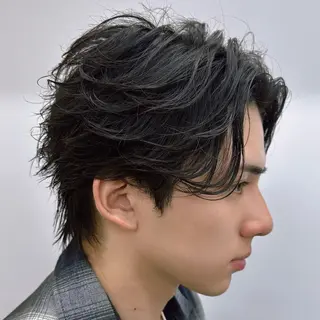 パーマ メンズ メンズパーマ🔵 ハイトーン✨原田慎也のヘアスタイル