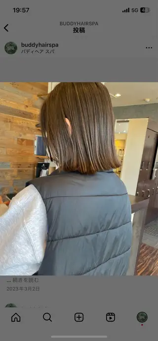 ミディアム カラー トヨシマ シュウトのヘアスタイル