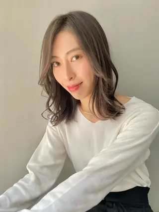 ミディアム カラー ツヤ美髪💐 髪質改善/高山愛来のヘアスタイル