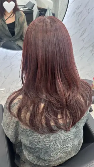 セミロング カラー 韓国艶カラー 🇰🇷💎MIUのヘアスタイル
