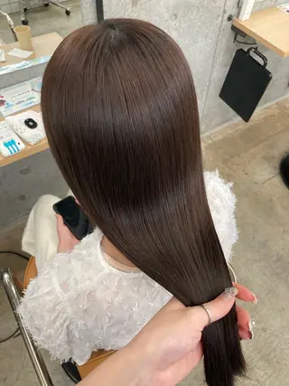 セミロング カラー ダメージレス艶カラー MISAKI🦋のヘアスタイル
