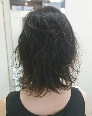 パーマ ミディアム nagane sayakaのヘアスタイル