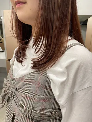 セミロング カラー 表参道/髪質改善・ 透明感 colorのヘアスタイル