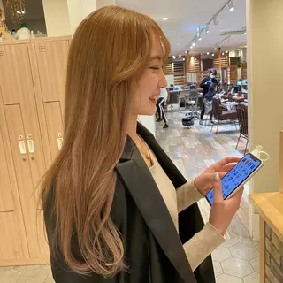 ミディアム カラー 韓国風・ブリーチなし ・あり後藤 一斗店長のヘアスタイル