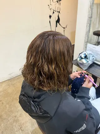 パーマ 松原 樹里のヘアスタイル