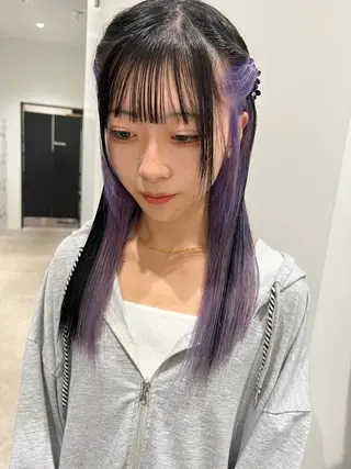 セミロング カラー マツエクmarry池袋所属・マツエクモデル無料 marry 池袋秦のマツエク・マツパデザイン