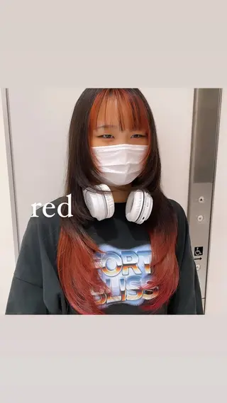 ミディアム カラー ボブパーマ ♡ヨシカワハナコのヘアスタイル