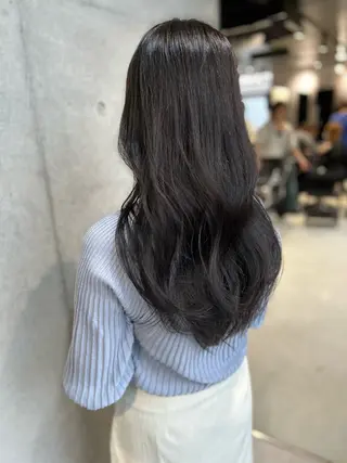 セミロング カラー パーマ レイヤー/グレージュ 赤み消し/コウスケのヘアスタイル