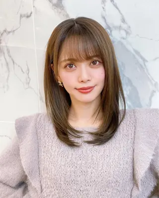 ミディアム ❀ 浜 ❀ 前髪・顔周りのヘアスタイル