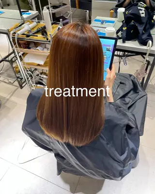 セミロング ren ボブロブ/ミディアムのヘアスタイル