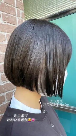 ショート カラー 韓国レイヤー/髪質 改善/縮毛🤍吉田のヘアスタイル