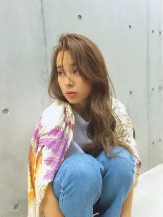 ロング カラー コジマ ダイスケのヘアスタイル