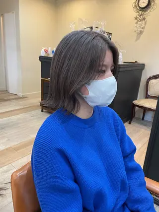 ミディアム 亀川蓮 Agu hairのヘアスタイル