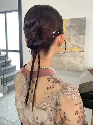 ヘアアレンジ Mina/岡山/矯正 ブリーチ/レイヤーのヘアスタイル