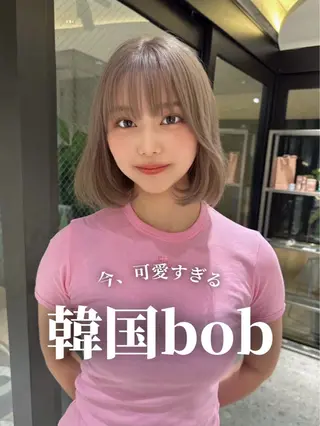 ミディアム ハイトーン特化🤍/ 韓国ボブ / ハルナのヘアスタイル