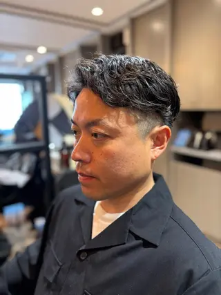 パーマ メンズ バーバーショップ涼桜新町店所属・田中大 パーマ/メンズカットのヘアスタイル